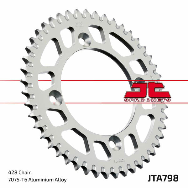 Pignon arrière autonome en aluminium JT Sprock's Sprocket 798-428 JTA798.52BLK