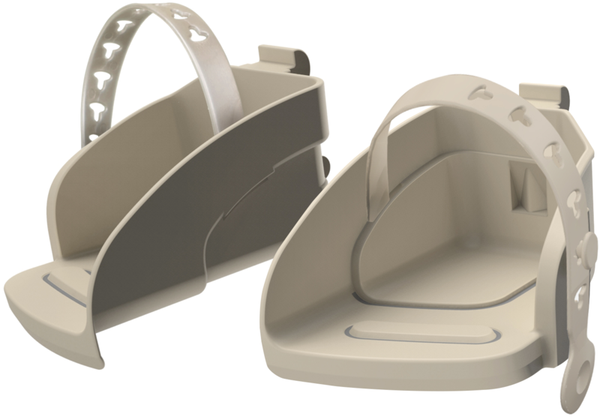 Police Port Footrests + Straps Cream Groovy FF / CFS 8634400017