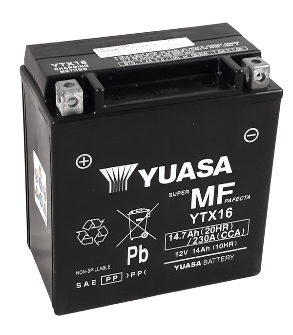 Yuasa Maintenance - Batterie compatible en usine gratuite - YTX16 -FA