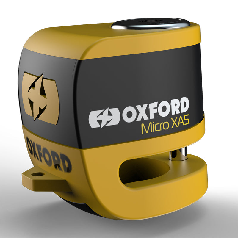 Oxford Micro Xa5 Alarm Disc Lock - Jaune et noir LK213