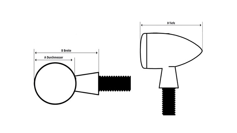 Indicateur LED de balle de roquette Highsider 204-346