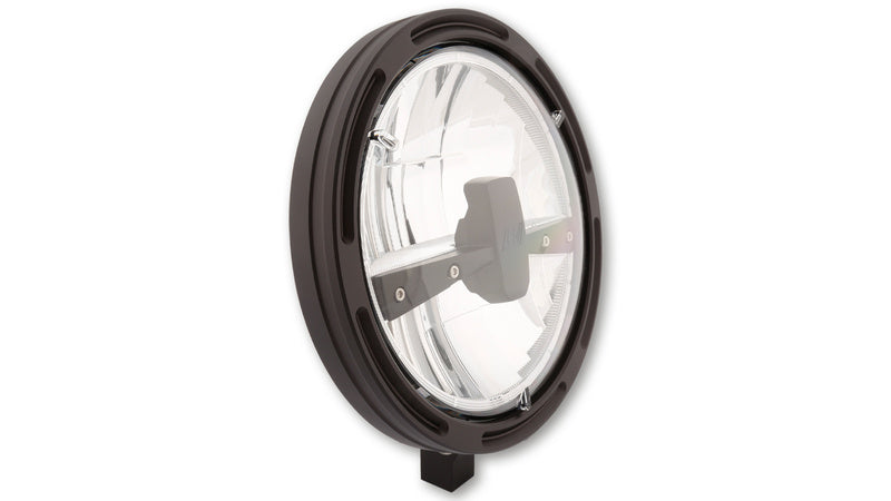 Highsider 7 "LED Main Headlight Frame-R1 Type3, Black, Bottom Mounting 223-253