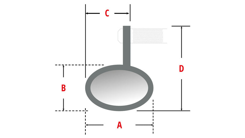 Miroir d'extrémité du guidon Highsider Montana (1pc) 301-018