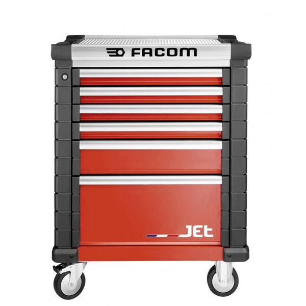 Armoire à rouleaux d'assistance jet m3 / 6 tiroirs jet rouge.6m3apf