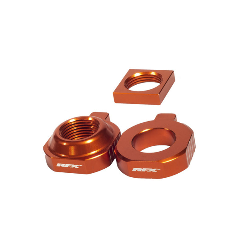 RFX Pro 2 Rear Axle Adjuster Blocks - Orange FXAB5050099OR