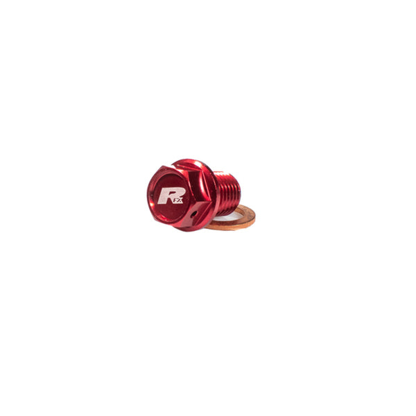 Boulon de drain magnétique RFX Pro (rouge) [M8 x 25 mm x 1,25] - Honda CRF250 / CRF250X FXDB10200999