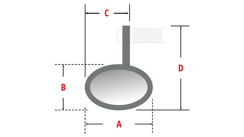 Miroir d'extrémité de barre Tetra Highsider Long (1pc) 301-314