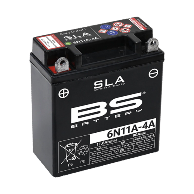 BS Battery SLA Entretien de la batterie Free Factory Activé - 6N11A -4A