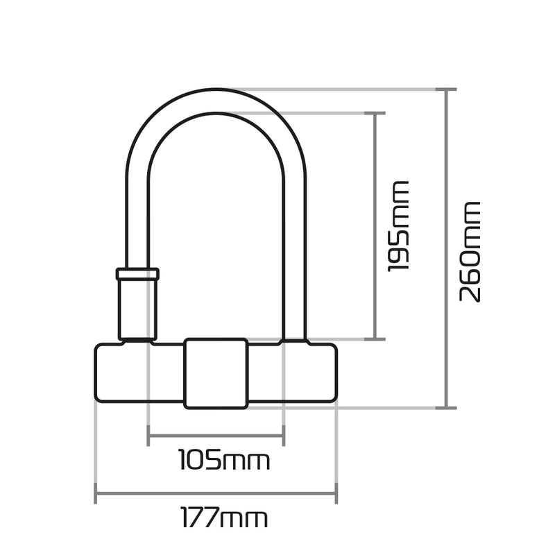 Oxford Magnum U-Block avec support - 170x285mm LK223