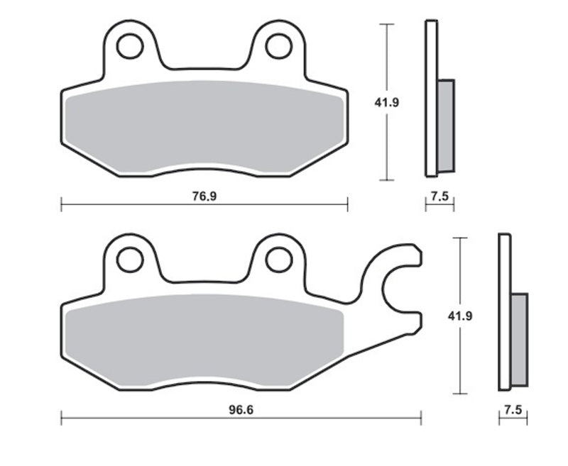 Tecnium Professional Racing Poussinets de frein en métal fritté - MSR455 1116535