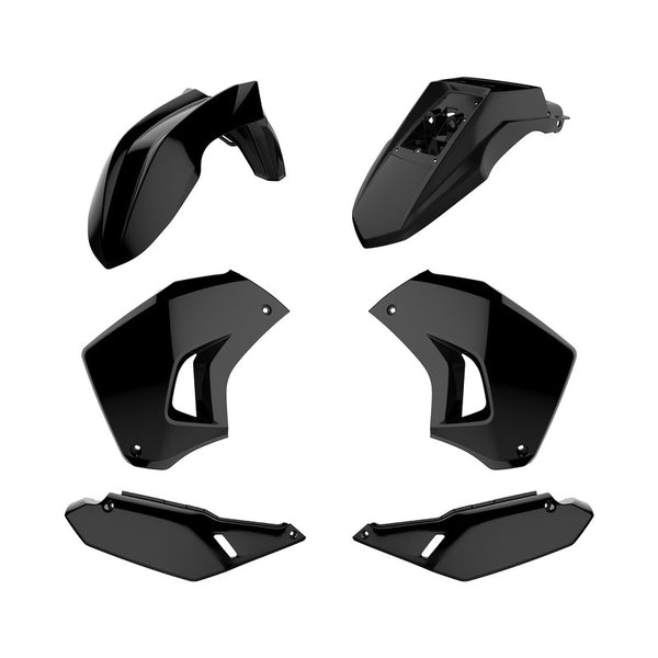 Police Port Plastic Kit Kawasaki Klr650 Black 90858