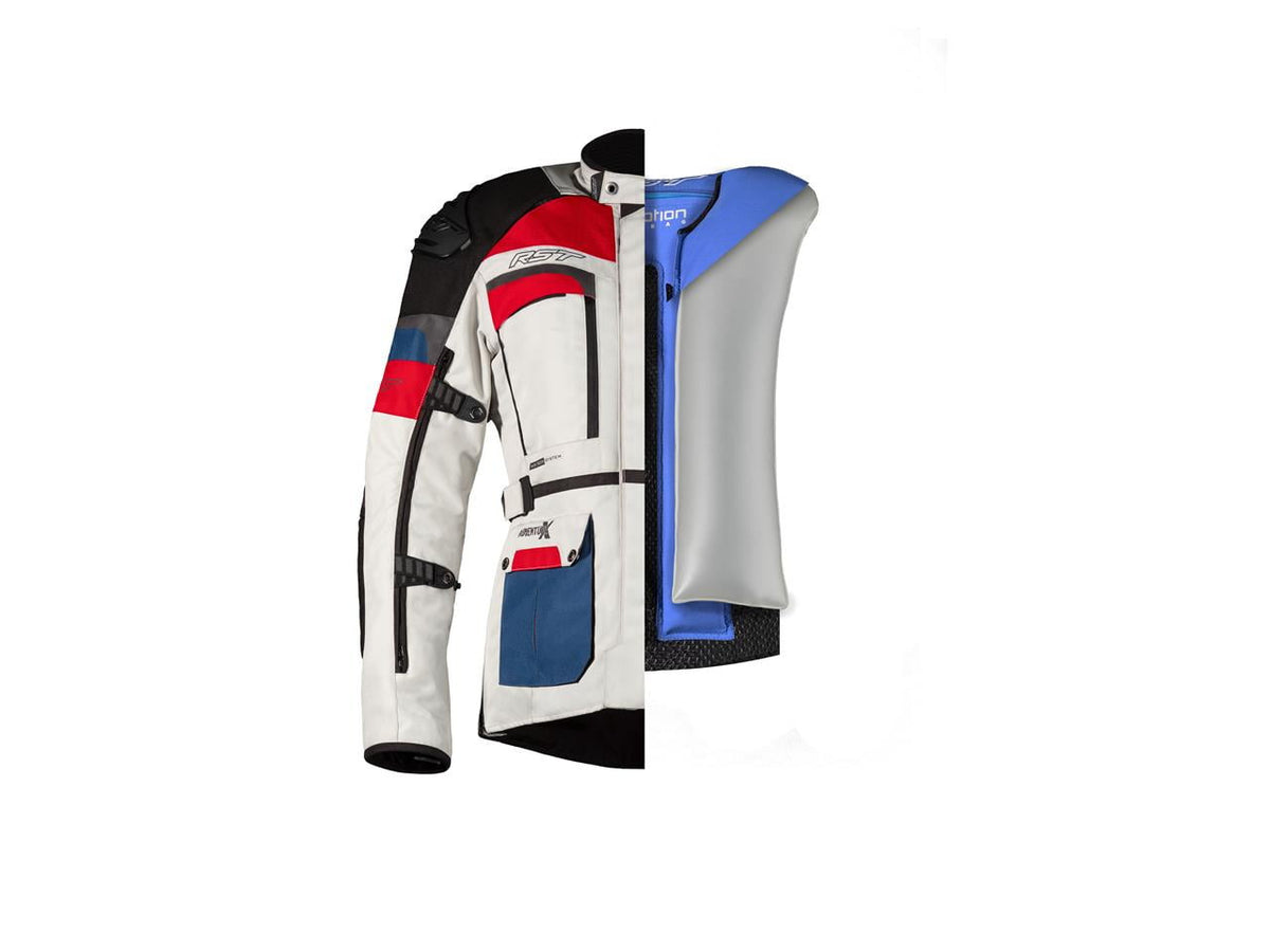 RST Airbag Textile MC Jacket Adventure-X Blue / Red