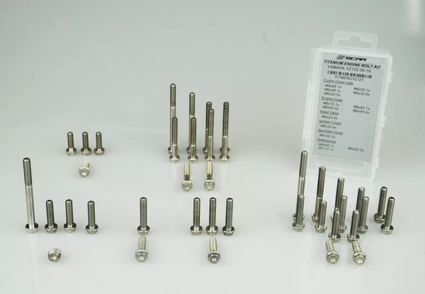 Scar Ti Moteur Bolts YZ125 22 Stimengyz125b