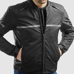 Ozone Leather MC Jacket Rides Black