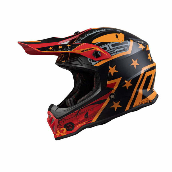 Ufo Kids Cross MC Helmen General Orange / Black