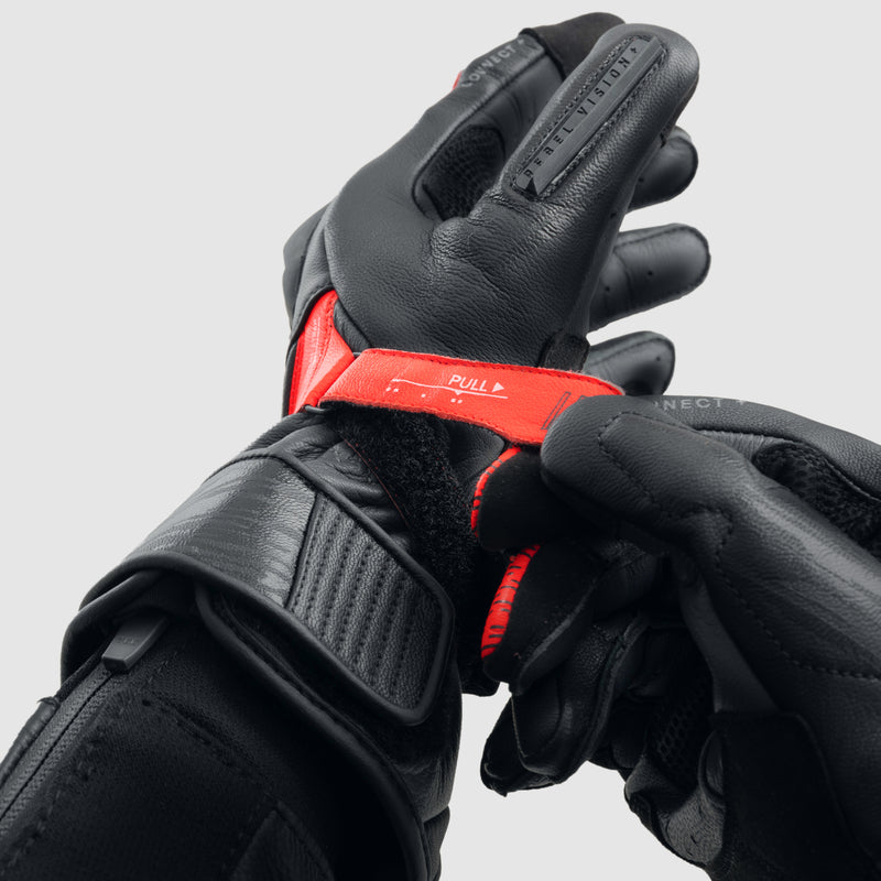 Rebelhorn mc gants vipère noir / rouge