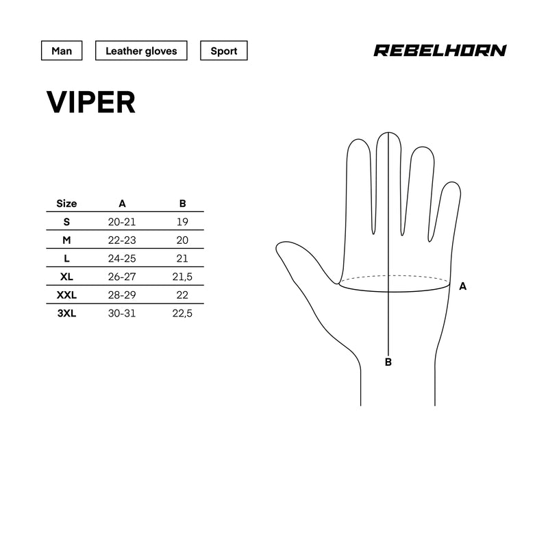 Rebelhorn mc gants vipère noir / rouge