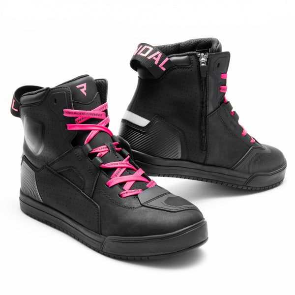 Rebelhorn dames mc-shoes vandal ii noir / rose