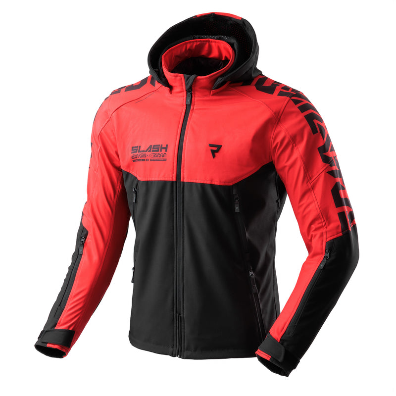 Rebelhorn softshell mc-jacket slash noir / rouge