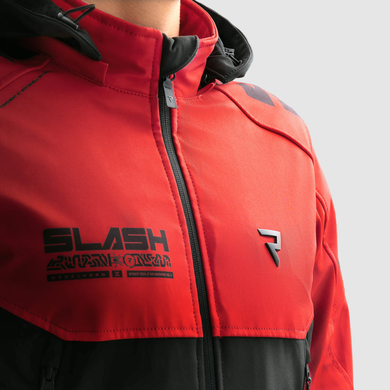 Rebelhorn softshell mc-jacket slash noir / rouge