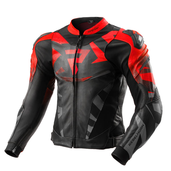 Rebelhorn mc-cuer veste inferno noir / rouge