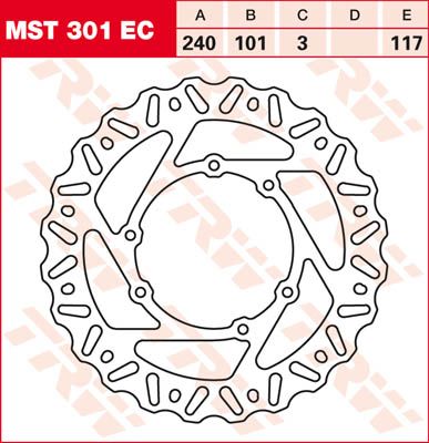 TRW Brake Rotor Fix Wave L / R MX MST301EC