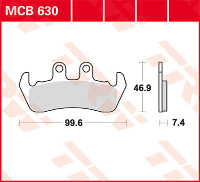 TRW Brake Pad Organic Street MCB630