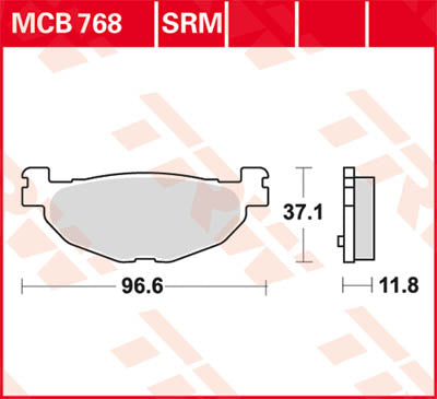 TRW Brake Pad Sinter Scooter 125+ MCB768SRM