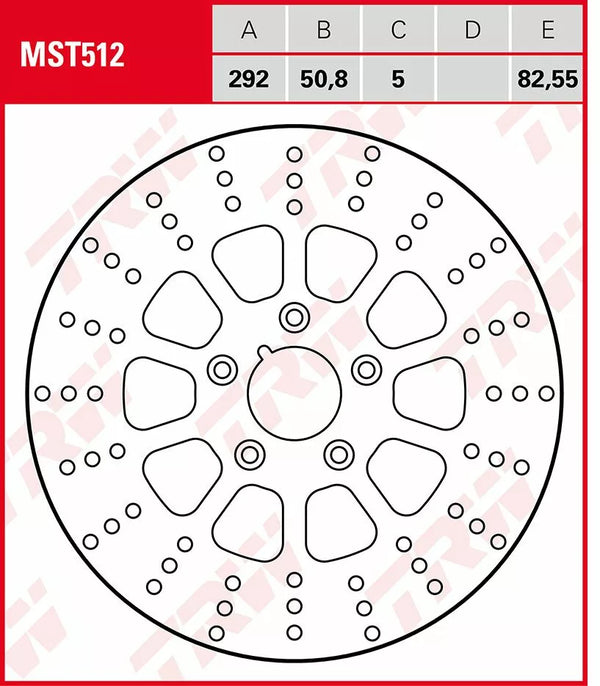 TRW Brake Disc Trw MST512 MST512