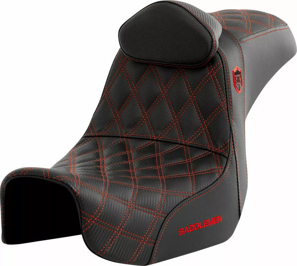 Seat Saddlemen SDC Perf Gripper w / Br Red SC80604redrt
