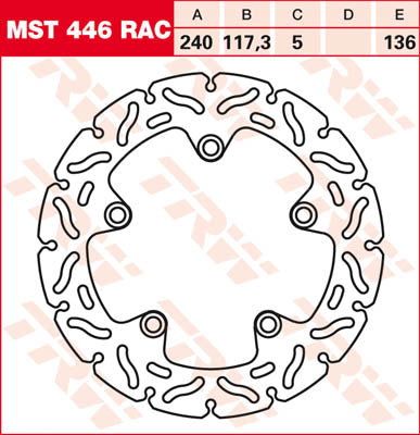 TRW Brake Rotor Fix RAC L / R MST446RAC