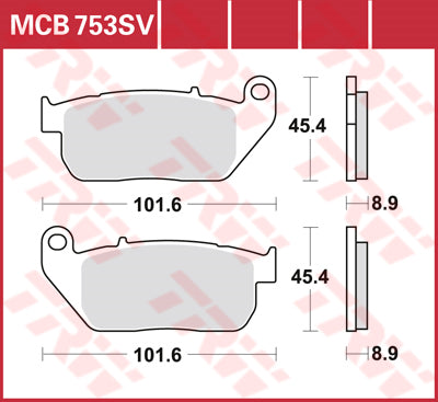 TRW PAD DE FREIN TRW MCB753SV MCB753SV