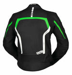 veste en cuir ixs ld rs-600 1.0 noir / vert / blanc