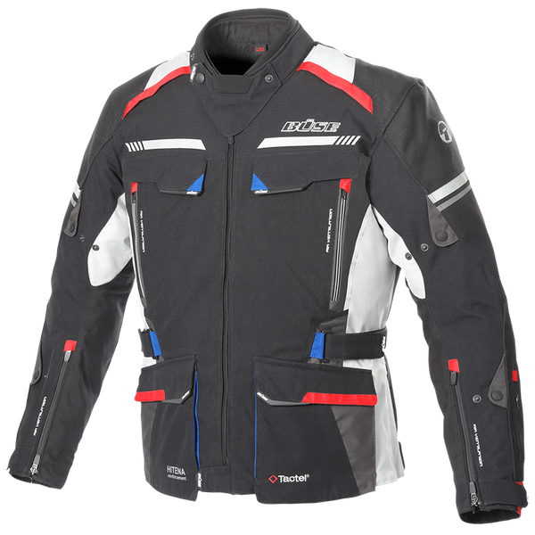 BÜSE Textile Mc-Jacket Highland II Black / Red 