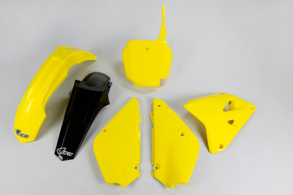Kit en plastique Restyled UFO Couleur OEM (2016) Jaune / Black Suzuki RM85 Sukit405k @ 999d
