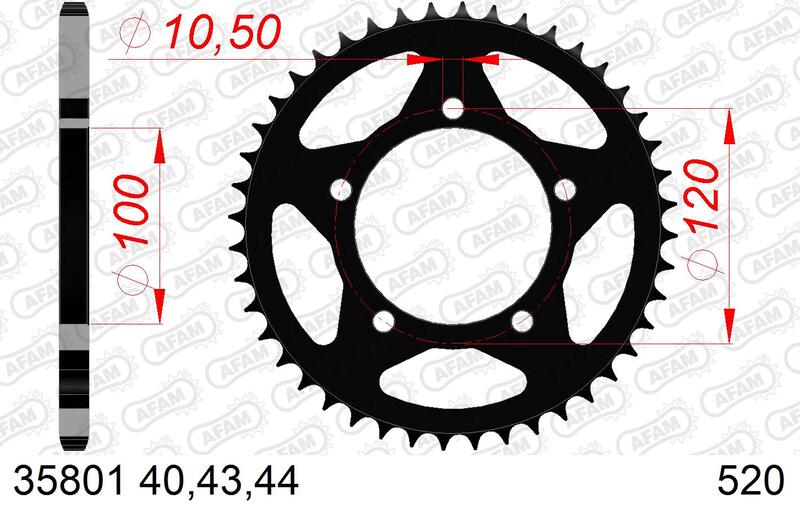 AFAM Steel standard Sproke 35801 - 520