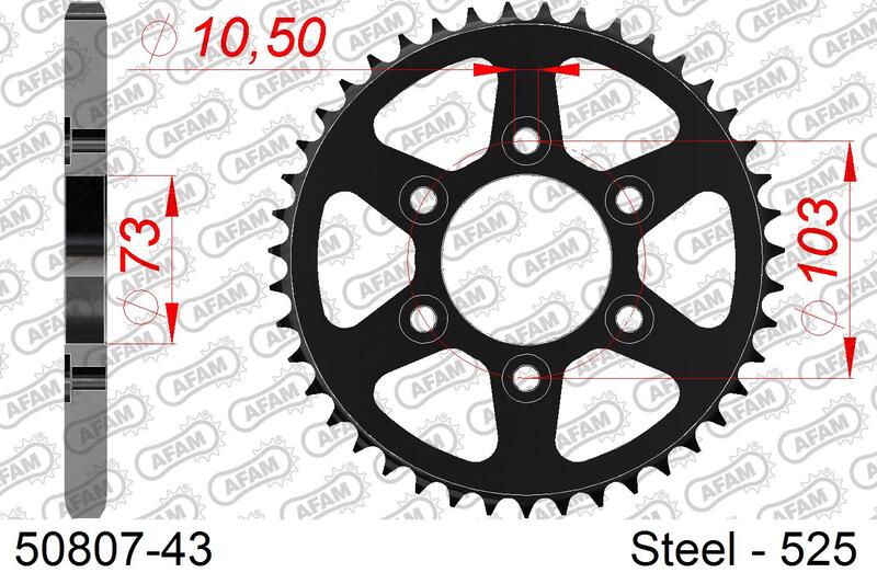 AFAM Steel standard arrière arrière 50807 - 525