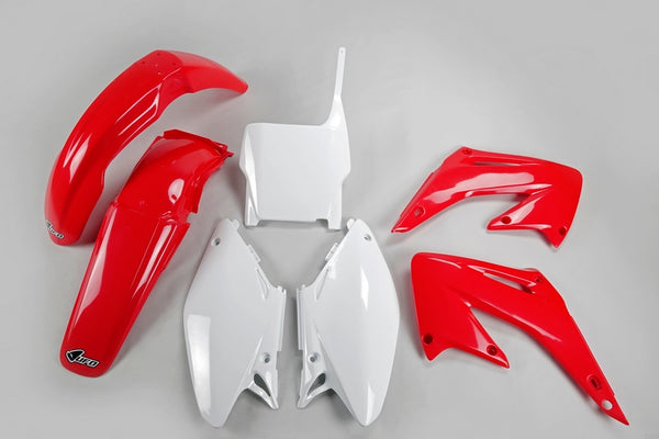 Kit en plastique d'ufo Couleur OEM rouge / blanc Honda CR125R / 250R HOKIT102 @ 999