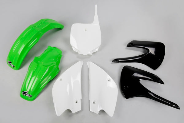 Kit en plastique Restyled OEM Color (2010) Green / White Kawasaki KX85 Kakit214 @ 999