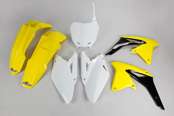 Kit en plastique d'ufo Couleur OEM jaune / noir / blanc suzuki rm-z450 sukit412 @ 999