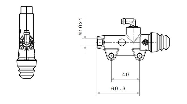 Cylindre de frein arrière Brembo Ø13 mm - noir - 910.A903.90