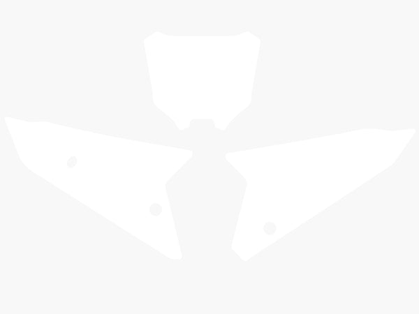 Autocollants de plaque noire blanche Honda CRF450 3147/000005