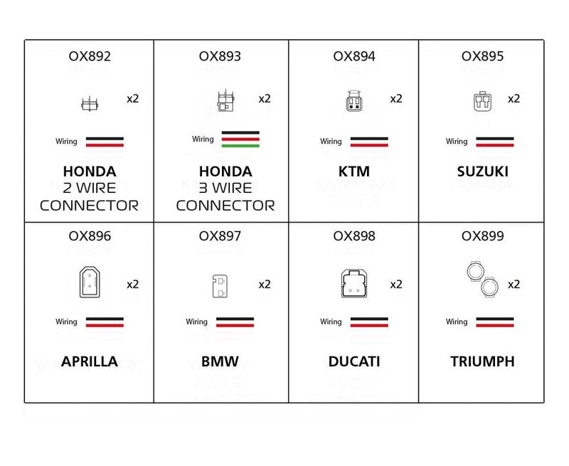 Câble adaptateur indicateur d'Oxford - Connecteur de fil Yamaha 2 OX890