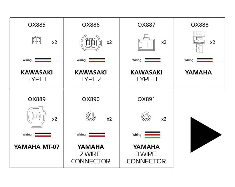 Câble adaptateur indicateur d'Oxford - Yamaha 3 Connecteur de fil OX891