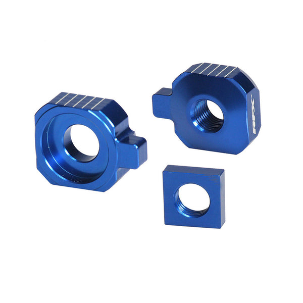 RFX PRO 2 REAR AXLE Adjusters Blocks (Blue) - Husqvarna TC85 FXAB7050099BU