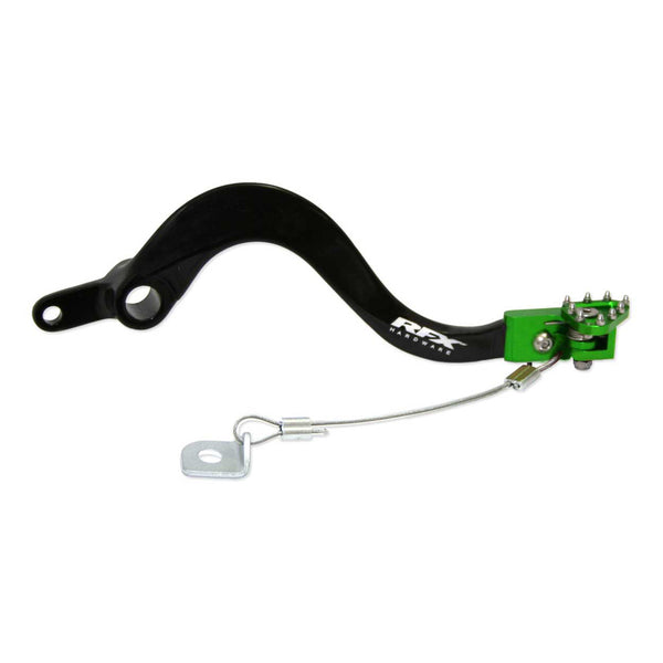 RFX PRO FT Rear Brake Liver (Black/Green) - Kawasaki KXF250/450 FXRB2020099GN