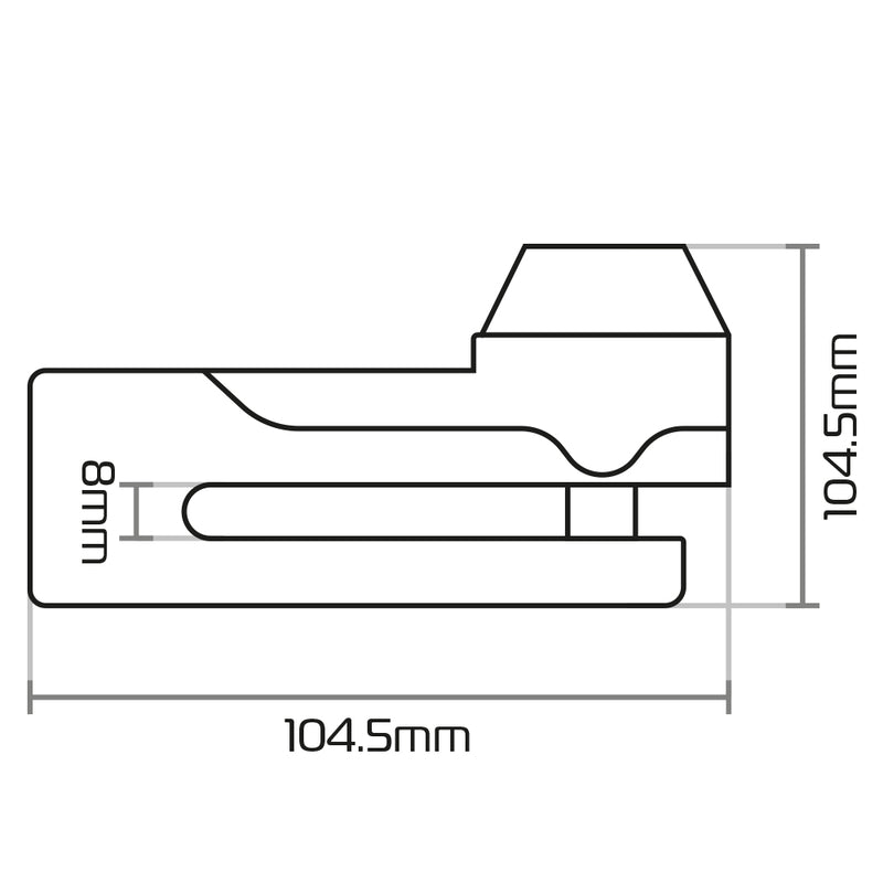 Oxford Titan Ø10mm Pin Disc Lock - jaune LK486