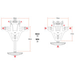 Porte-plaque d'immatriculation Highsider Akron-RS Pro 280-731HP