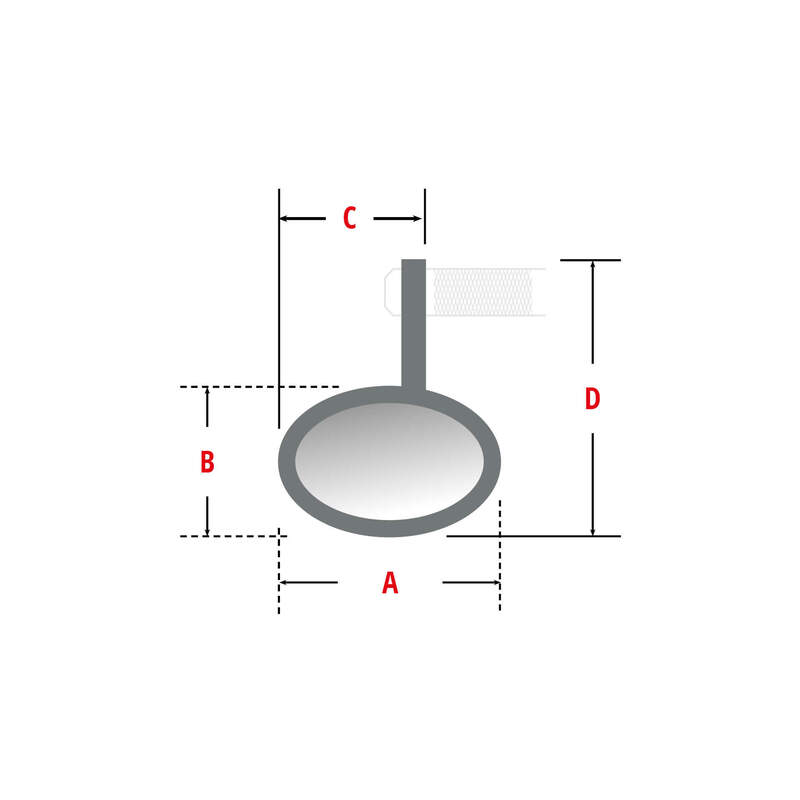 Miroir d'extrémité du guidon Highsider Victory-X RIM avec des clignotants LED (1pc) 301-183