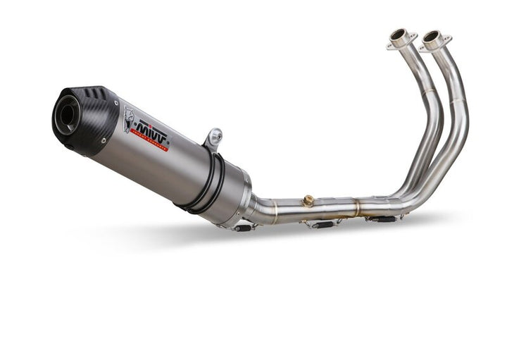 MIVV Oval Full Exhaust System Y.058.L4C i rostfritt stål med dubbla rör. Premium avgassystem inom fordonstillbehör och reservdelar.